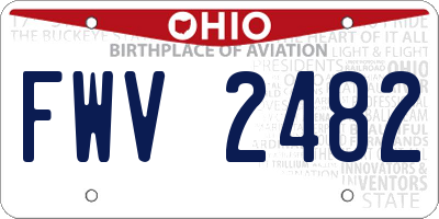 OH license plate FWV2482