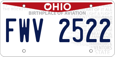 OH license plate FWV2522
