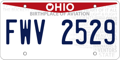 OH license plate FWV2529