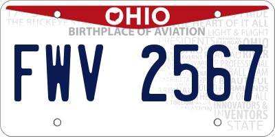 OH license plate FWV2567