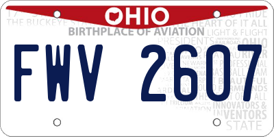 OH license plate FWV2607
