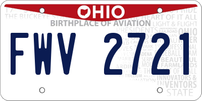 OH license plate FWV2721