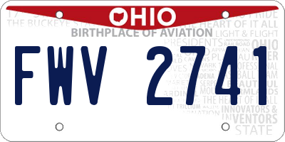 OH license plate FWV2741