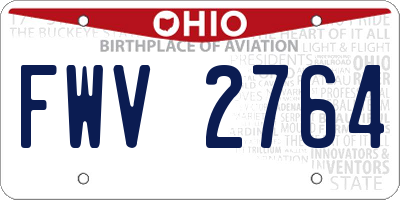 OH license plate FWV2764
