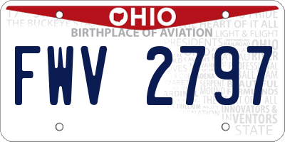OH license plate FWV2797