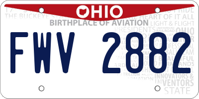 OH license plate FWV2882