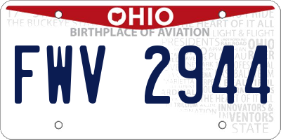 OH license plate FWV2944