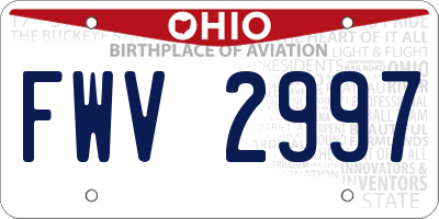 OH license plate FWV2997