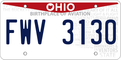 OH license plate FWV3130