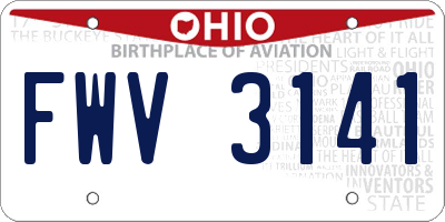 OH license plate FWV3141