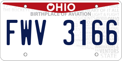 OH license plate FWV3166
