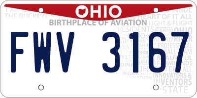OH license plate FWV3167