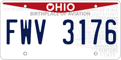 OH license plate FWV3176