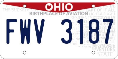 OH license plate FWV3187
