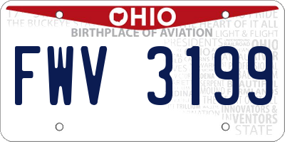 OH license plate FWV3199