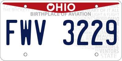 OH license plate FWV3229