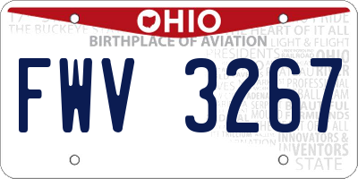 OH license plate FWV3267