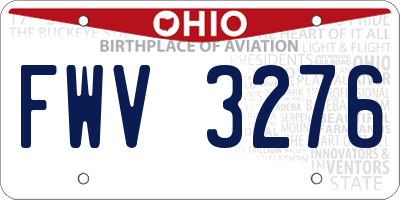 OH license plate FWV3276