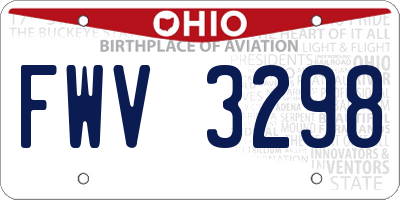 OH license plate FWV3298