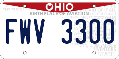 OH license plate FWV3300