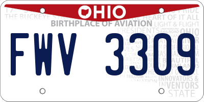 OH license plate FWV3309