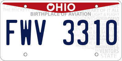 OH license plate FWV3310