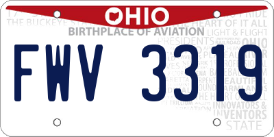 OH license plate FWV3319