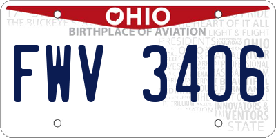 OH license plate FWV3406