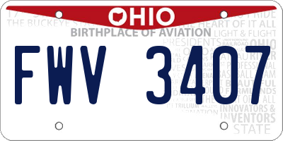 OH license plate FWV3407