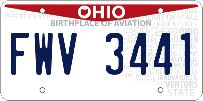 OH license plate FWV3441