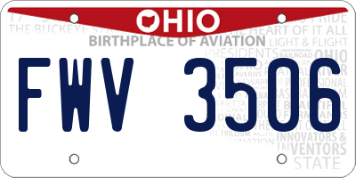 OH license plate FWV3506