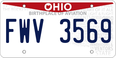 OH license plate FWV3569