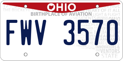 OH license plate FWV3570