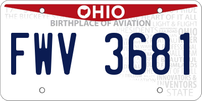 OH license plate FWV3681
