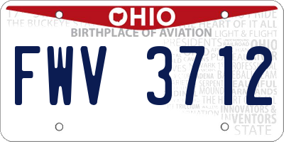 OH license plate FWV3712