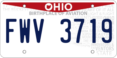 OH license plate FWV3719