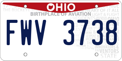 OH license plate FWV3738