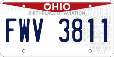 OH license plate FWV3811