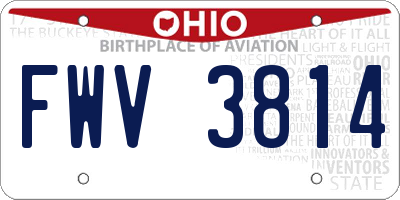 OH license plate FWV3814