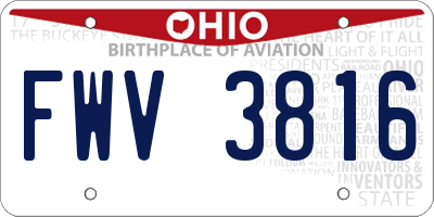 OH license plate FWV3816