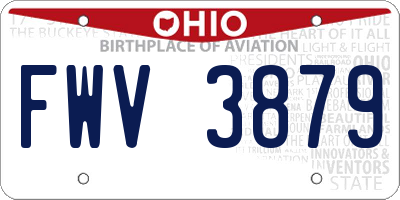 OH license plate FWV3879