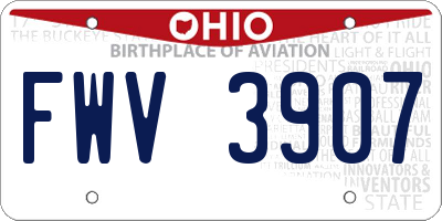 OH license plate FWV3907