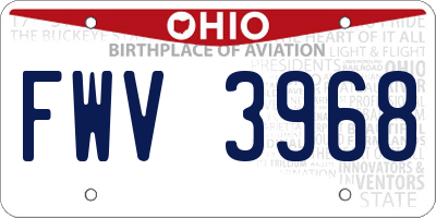 OH license plate FWV3968