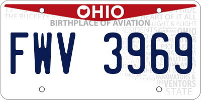 OH license plate FWV3969