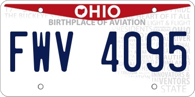 OH license plate FWV4095