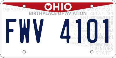 OH license plate FWV4101