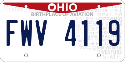 OH license plate FWV4119