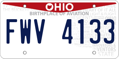 OH license plate FWV4133