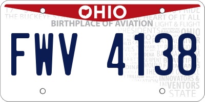 OH license plate FWV4138