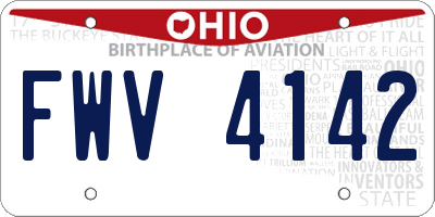OH license plate FWV4142